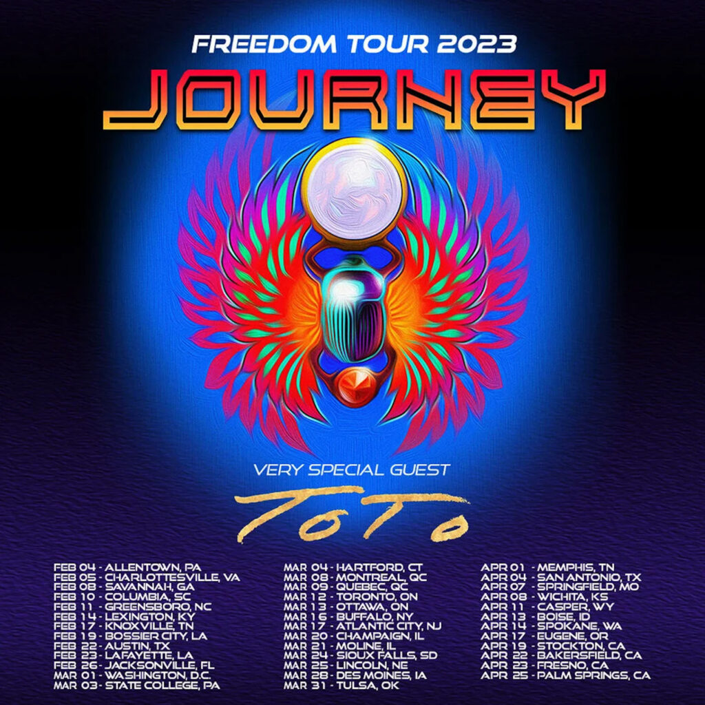 journey freedom tour 2023 setlist toto